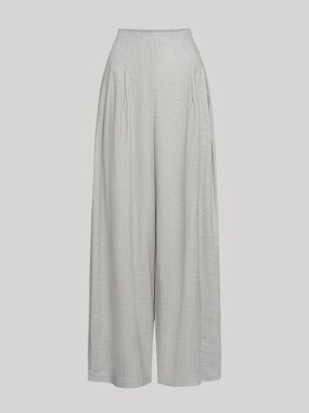 TWP DREW Wide Leg High Waist wool Linen Blend Pants Heather Gray Size 4